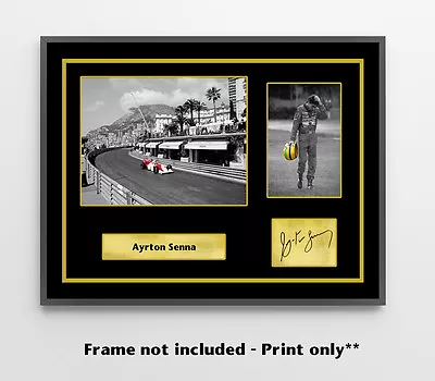 Ayrton Senna Signed Photo Print Poster F1 Formula One Mclaren Gift • £19.99