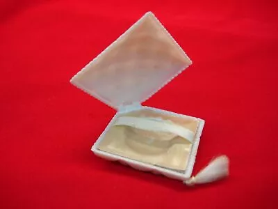 Vintage Celluloid Mini-pillow Shaped Wedding Band Box - W/hinged Top - Nice • $28.95