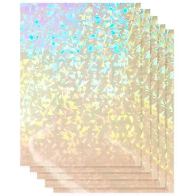 Holographic Sticker Paper Clear Vinyl Self Adhesive Waterproof Rainbow Transp... • $11.96