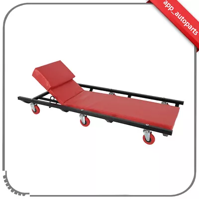 40  250lbs Red Rolling Garage/Shop Creeper Padded Mechanic Cart Headable US • $51.91
