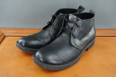 Born Bismark Shoes Mens Size 10 Black Leather Lace Up Plain Toe Chukka Boots • $59.84