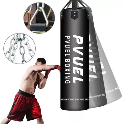 Heavy Boxing Punching Bag Leather Training Speed Set Kicking MMA Workout GYM • $29.99