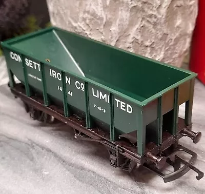 Hornby R732 BR Green Consett Iron Co 12T Coal Hopper Wagon OO Gauge. Boxed • £14.95