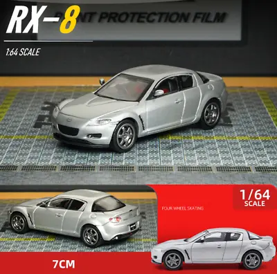 AU 1:64 JDM Silver  RX8 Racing Sports Model Toy Diecast Metal Car BN • $34.86