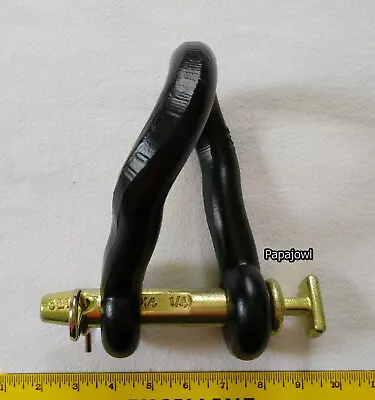 Twisted  Clevis/Shackle 7/8  X 3 7/8  14000 LB. WLL Farm Shop Rigging • $16.95