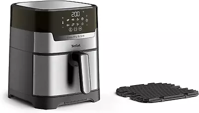 TEFAL Easy Fry & Grill Deluxe Air Fryer Silver/Black EY505D • $284.95