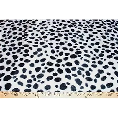 Dalmatian Spots Velboa Faux Fur Fabric By The Yard • $14.99