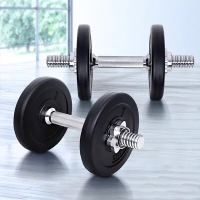 $48.77 • Buy 10KG Dumbbells Dumbbell Set Weight Training Plates Home Gym Fitness Exercise NEW