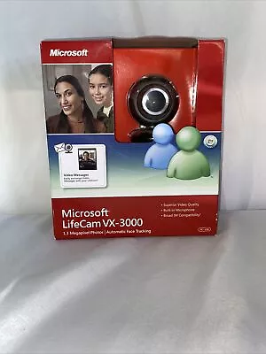 Microsoft LifeCam VX-3000 PC Computer Webcam Camera USB 2.0 **BRAND NEW** NIB • $8.99