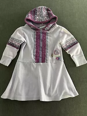 Girls Boutique Naartjie Kids Purple Hooded Dress 12-18 Month Baby Toddler • $8