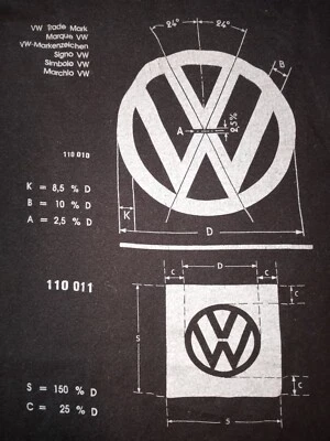 $14.99 • Buy Vintage Vw Trademark Emblem T Shirt..size Xl W Shrinkage..23 Pits..beastie Boys