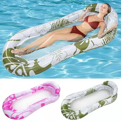 Adults Inflatable Ride On Swimming Paddling Pool Float Beach Lounger Toy Lilo R • £2.95