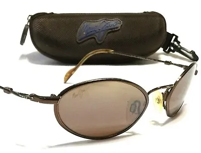 MAUI JIM OAHU SUNGLASSES Copper Frames Bronze Polarized Lenses MJ 301-23 • $219.99