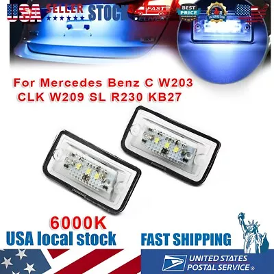 2pcs Car LED License Plate Light For Mercedes-Benz C W203 CLK W209 SL R230 KB27 • $14.95