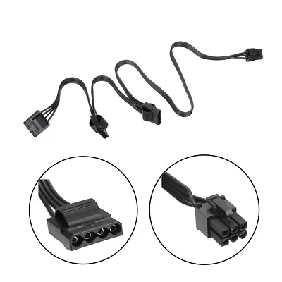 6 Pin Male 1 Port To 4 Molex Female Port Power Supply Splitter Extension Cable • $14.89