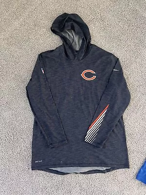 Chicago Bears Nike Hoodie Mens Large Blue Pullover Sweatshirt NFL Football • $15