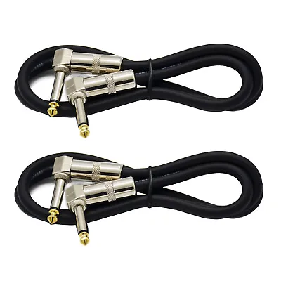 2x3ft 1/4 To 1/4 Right Angle Pro Audio Sound Speaker Wire Cable Cord 15 Ga Gauge • $14.39