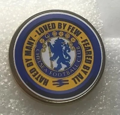 Chelsea Fc Casuals 1 Pin Badge Gilt-metal Mount Clear View Dome Cover. • £3.95