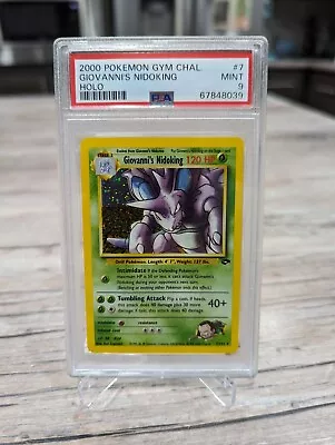 Giovanni's Nidoking 7/132 Pokemon TCG Holo Rare Gym Challenge 2000 #7 PSA 9 Mint • $79.99