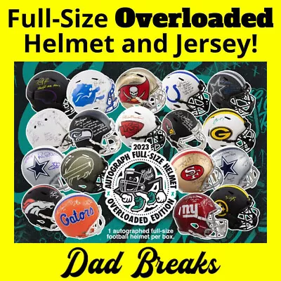 DETROIT LIONS Signed Gold Rush OVERLOADED Full-Size Helmet + Jersey: 2 BoxBreak • $20.50