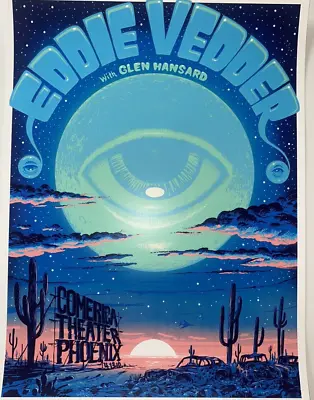 OFFICIAL Eddie Vedder Comerica Theater Phoenix AZ 2012 SE Show Poster Jeff Soto • $100.67