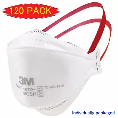 3m 1870+ Aura Niosh N95 Health Care Surgical Respirator Masks (pack Of 120) • $29.99