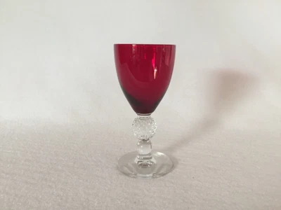 $17.50 • Buy Morgantown Glass Golf Ball Spanish Red Ruby 4 3/4  Low Wine 3 Oz. Goblet