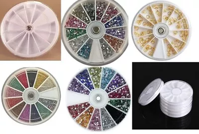 Nail Parts Art Rhinestone Crystal Gems  Bead Diamond Painting  Wheel  Empty  X 5 • $4.85