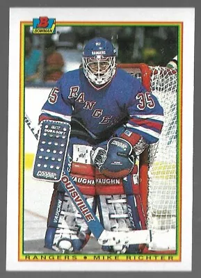 MIKE RICHTER 1990-91 Bowman #218 RC Rookie NY Rangers Hockey • $1.79