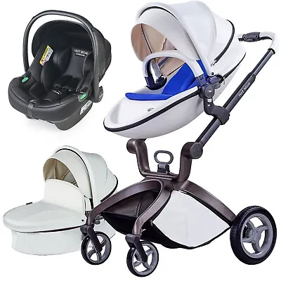 Hot Mom Baby Stroller  3 In 1 High View Pram Folding Pushchair Car Seat Basket • £141.55