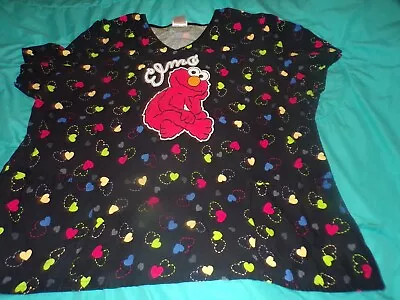 Sesame Street Elmo Scrub Top Nursing   3X V-Neck • $12