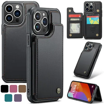 For IPhone 15 14 13 12 11 Pro Max XR XS 8 7 Flip Leather Card Wallet Case Cover • $15.19