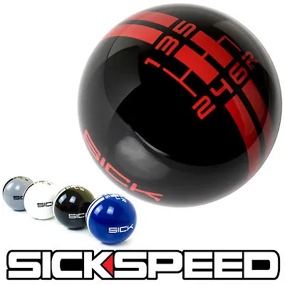 Black/red Sick Rally Stripe Shift Knob For 6 Speed 6rdr 10x1.25 S09 • $32.88