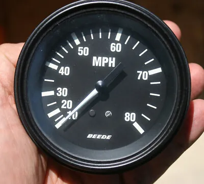 Beede Black Face Vintage Marine Boat 80 MPH Speedometer - 931134-D 122399 • $29