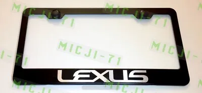 $10.50 • Buy Lexus Letter Laser Style Black Stainless Steel License Plate Frame Rust Free 