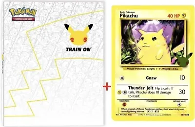 Pokemon 25th Anniversary Folder/Binder For Jumbo Cards Plus JUMBO PIKACHU CARD • $13.05