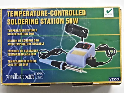 SOLDERING IRON STATION VELLEMAN Adjustable Temp Rapid Heating Bracket VTSS5U • $18