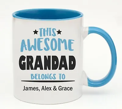 Awesome Grandad Coffee Cup Mug Personalised Birthday Fathers Day Gift  • $15.95