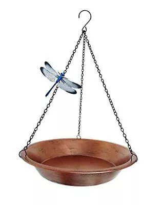 Hanging Bird Bath For Outdoor Antique Copper Metal Bird Feeder Birdbath Bowl  • $29.68