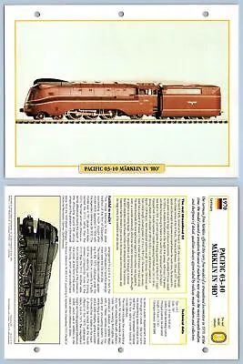Pacific 03-10 Marklin In 'HO' - Toy Railways - Legendary Trains Maxi Card • $1.85