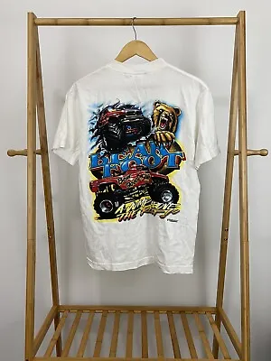 VTG Bear Foot Paul Shafer Monster Jam Truck Promo Jump Above RARE T-Shirt M • $179.95