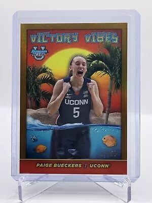 2023-24 Bowman University Best Paige Bueckers Victory Vibes Gold #'d 27/50 UConn • $5.50