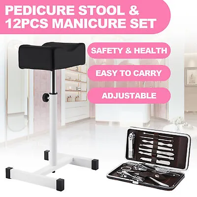Adjustable Height Pedicure Footrest Manicure Nail For Saloon Spa Beauty Stool • $28.99