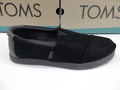 Toms Mens Alp Fwd Black Waxed Canvas Synthetic Trim 9 • $59.95