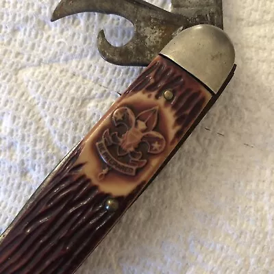 VINTAGE IMPERIAL BOY SCOUT BSA POCKET KNIFE W/ BE PREPARED SHIELD • $22