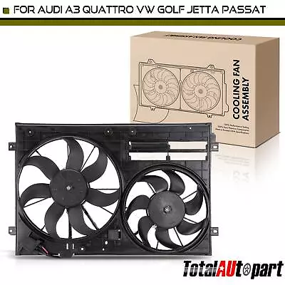 Radiator Cooling Fan Assembly W/ Shroud For Audi TT Quattro A3 Volkswagen New • $116.69