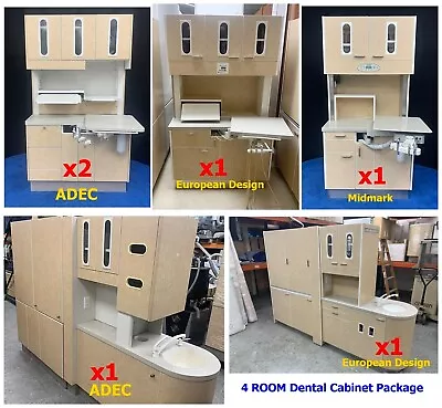 4 ROOM Dental Office Cabinet Package - ADEC Midmark European Design - Used • $29995