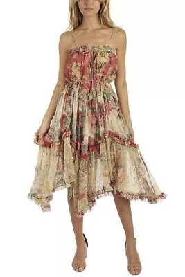 Zimmermann Melody Floating Midi Dress Size 1 • $209.11