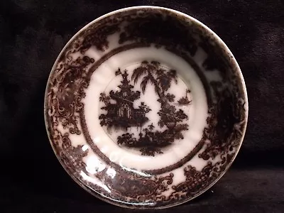  Antique Black Mulberry Staffordshire Transferware  Corean  6  Bowl • $40