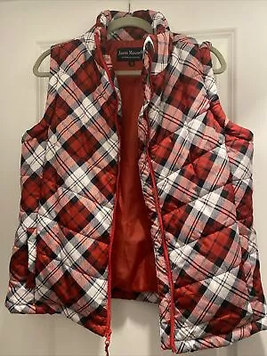 Jason Maxwell Vest Plaid Outdoor Collection Sz L • $17